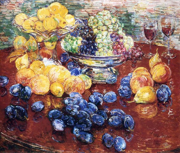 Childe Hassam Still Life Fruits Wandbild