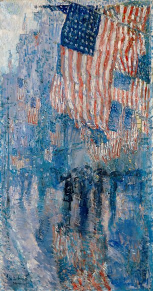 Childe Hassam The Avenue in the Rain Wandbild