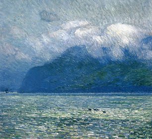 Childe Hassam The silver veil and the golden gate Wandbild