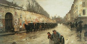 Childe Hassam Une averse Wandbild