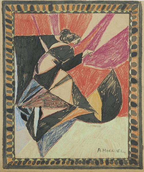 Adolf Hoelzel Kniende Figur Wandbild