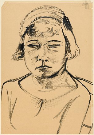Heinrich Hoerle Bildnis eines Maedchens Wandbild