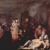 William-Hogarth-Der-Lebensweg-eines-Wuestlings-Szene-Das-Irrenhaus