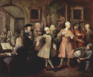 William Hogarth Der Lebensweg eines Wuestlings Szene Der Morgenempfang Wandbild