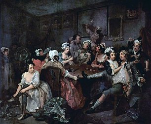 William Hogarth Der Lebensweg eines Wuestlings Szene Szene in einer Schenke Wandbild