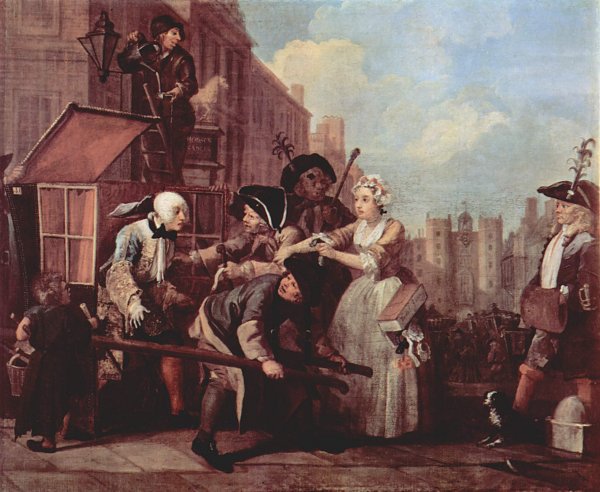 William Hogarth Der Lebensweg eines Wuestlings Wandbild