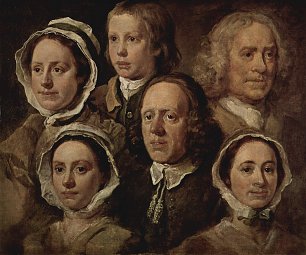 William Hogarth Die Dienstboten des Malers Wandbild