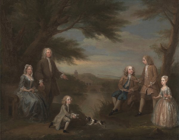 William Hogarth John and Elizabeth Jeffreys and Their Children Wandbild