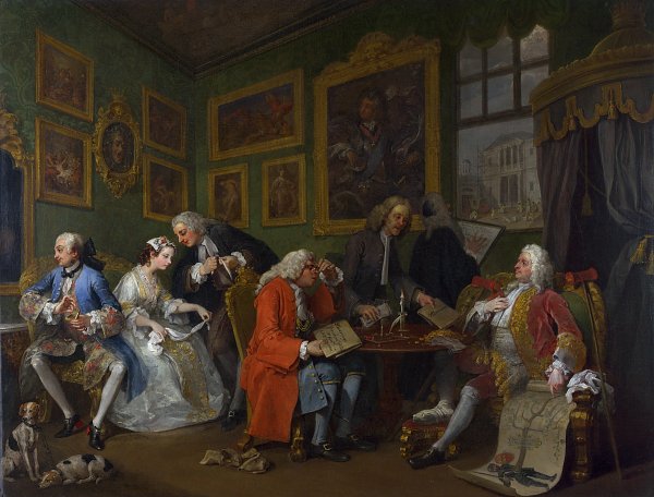 William Hogarth Marriage A la Mode 1 The Marriage Settlement Wandbild