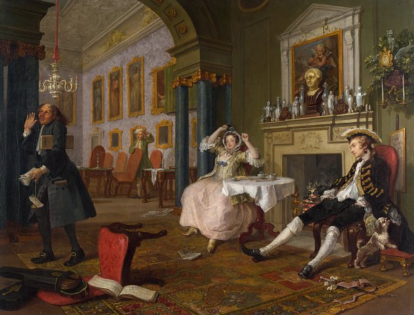 William Hogarth Marriage A la Mode 2 The Tete a Tete Wandbild