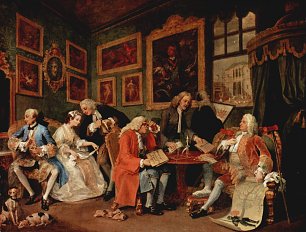 William Hogarth Marriage a la mode The Marriage Contract Wandbild