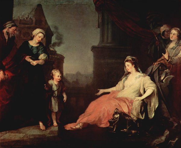 William Hogarth Moses vor der Tochter des Pharao s Wandbild