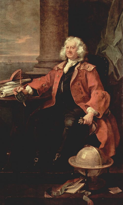 William Hogarth Portraet des Captain Thomas Coram Wandbild