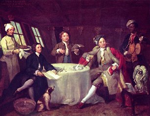 William Hogarth Portraet des Lord George Graham in seiner Kajuete Wandbild