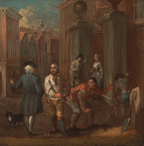 William Hogarth Sign for a paviour Wandbild