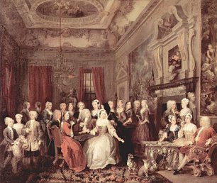 William Hogarth Versammlung im Wanstead House Wandbild