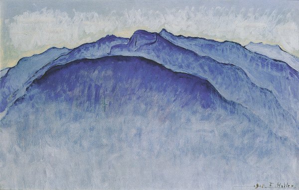 Ferdinand Holler Berggipfel am Morgen Wandbild