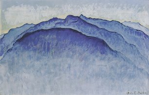 Ferdinand Holler Berggipfel am Morgen Wandbild