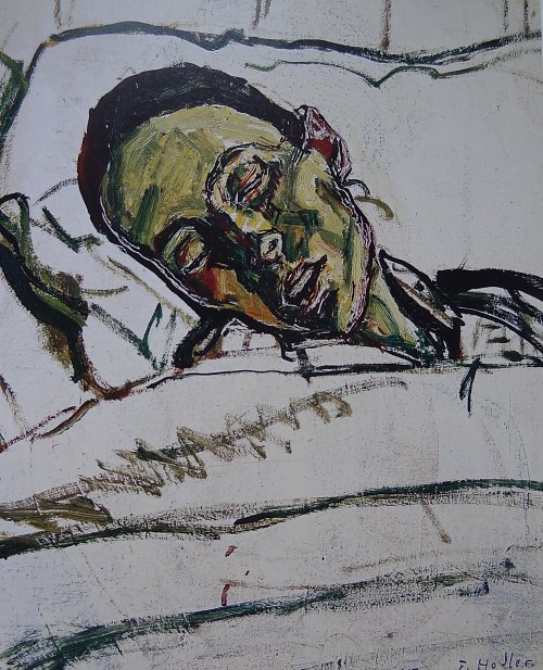 Ferdinand Holler Bildnis der sterbenden Valentine Gode Darel Wandbild