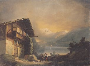 Ferdinand Holler Charlet in Hilterfingen Wandbild