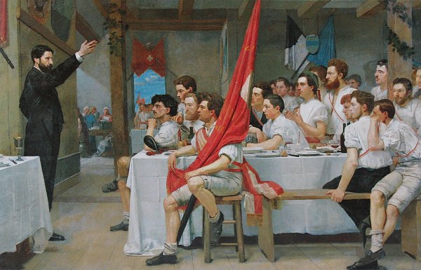 Ferdinand Holler Das Turnerbankett Wandbild