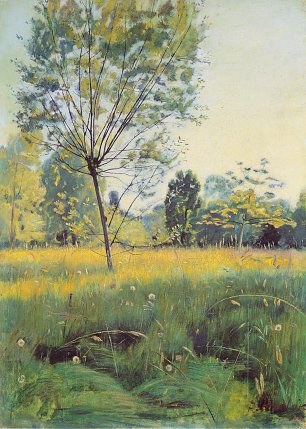 Ferdinand Holler Die goldene Wiese Wandbild