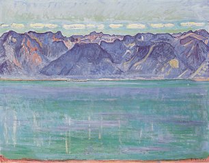 Ferdinand Holler Genfersee mit Blick auf die Savoyerberge Wandbild