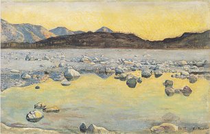 Ferdinand Holler Maggiadelta vor Sonnenaufgang Wandbild