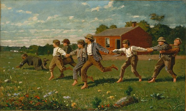 Winslow Homer Snap the Whip Wandbild