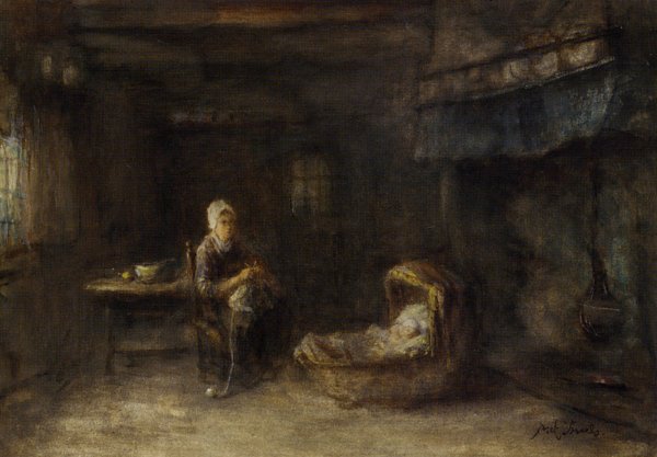 Jozef Israels A Quiet Moment Wandbild