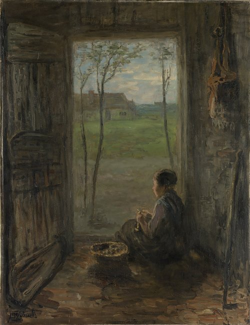 Jozef Israels Larens tafereel Wandbild