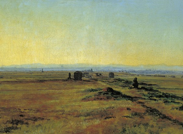 Alexander Andrejewitsch Iwanow The Appian Way at Sunset Wandbild