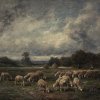 Charles-Emile-Jacque-The-flock-at-dusk