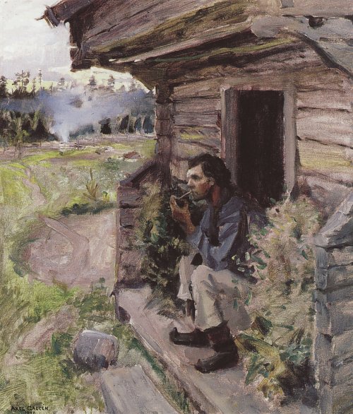Akseli Gallen Kallela Abendruhe Wandbild
