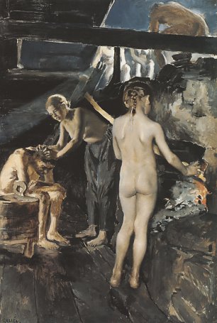 Akseli Gallen Kallela In der Sauna Wandbild
