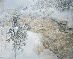 Akseli Gallen Kallela Winterszene vom Imatra Wandbild