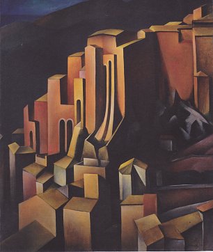 Alexander Kanoldt Olevano Wandbild