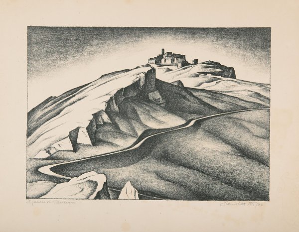 Alexander Kanoldt Paese di Bellegra Wandbild