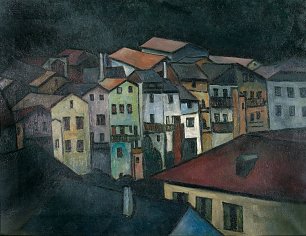Alexander Kanoldt Stadt im Tal II
