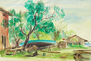 Boot an Land Wandbild