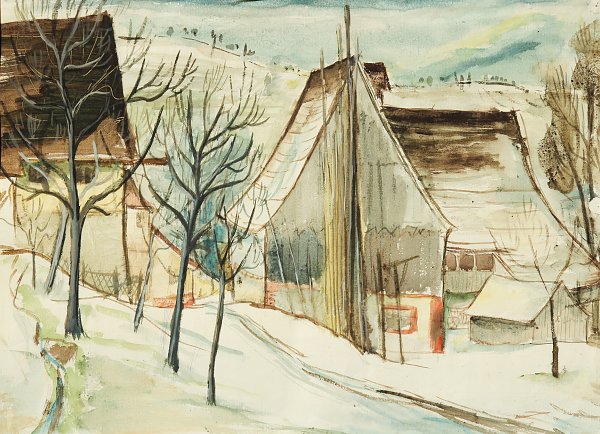 Lossburg im Winter Wandbild