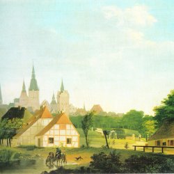 Georg-Friedrich-Kersting-Ansicht-Rostocks-vom-Gertrudenplatz-aus