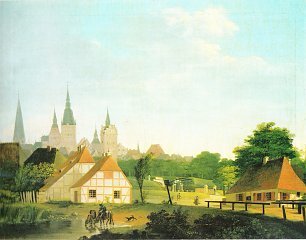 Georg Friedrich Kersting Ansicht Rostocks vom Gertrudenplatz aus Wandbild