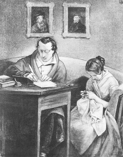 Georg Friedrich Kersting Ernst und Aennchen auf dem Sofa Wandbild