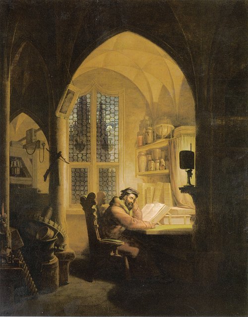 Georg Friedrich Kersting Faust im Studierzimmer Wandbild
