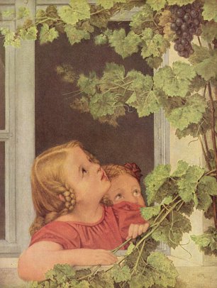 Georg Friedrich Kersting Kinder am Fenster Wandbild