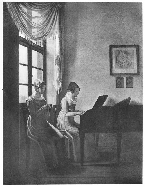 Georg Friedrich Kersting Maedchen am Fluegel Wandbild