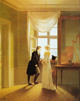 Georg Friedrich Kersting Paar am Fenster Wandbild