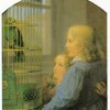 Georg-Friedrich-Kersting-Zwei-Kinder-vor-einem-Papageienbauer