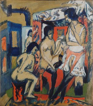 Ernst Ludwig Kirchner Akte im Studio Wandbild